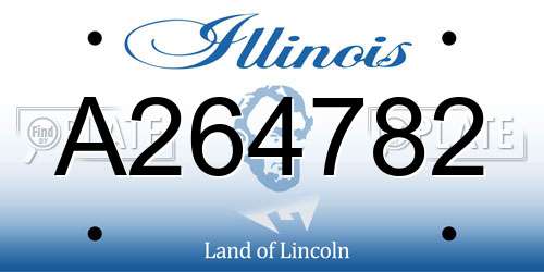 A264782 Illinois License Plate
