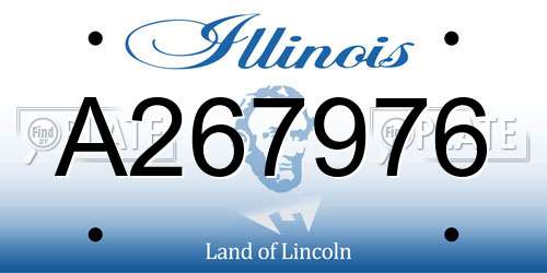 A267976 Illinois License Plate