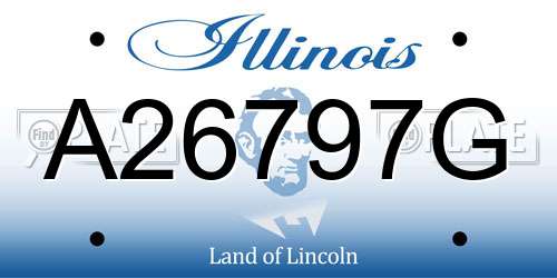 A26797G Illinois License Plate