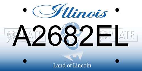 A2682EL Illinois License Plate