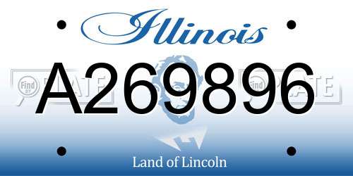 A269896 Illinois License Plate