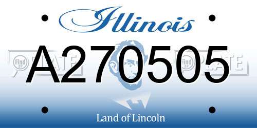 A270505 Illinois License Plate