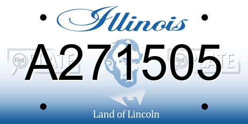 A271505 Illinois License Plate