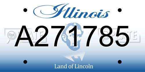 A271785 Illinois License Plate