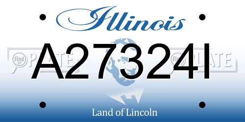 A27324I Illinois License Plate