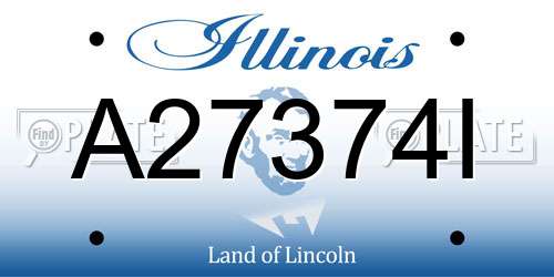 A27374I Illinois License Plate