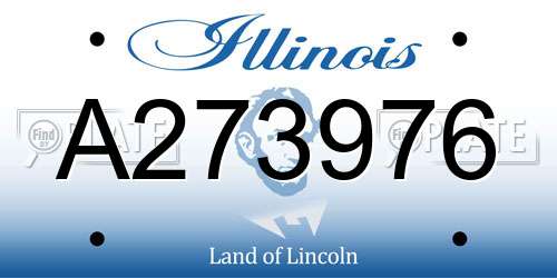 A273976 Illinois License Plate