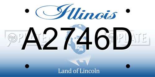 A2746D Illinois License Plate