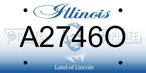 A2746O Illinois License Plate