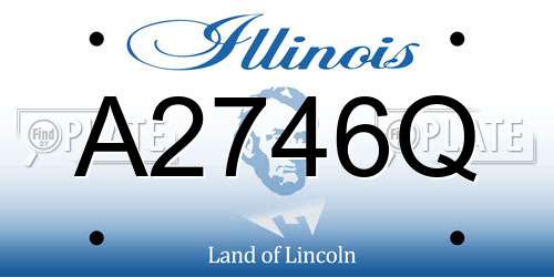 A2746Q Illinois License Plate