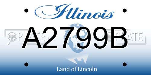A2799B Illinois License Plate