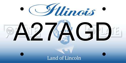 A27AGD Illinois License Plate
