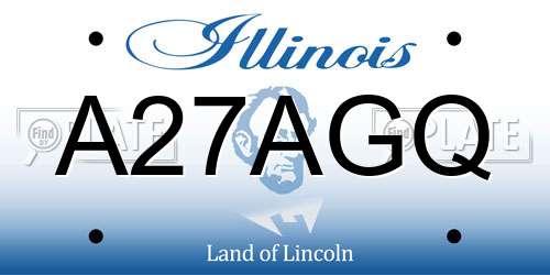 A27AGQ Illinois License Plate