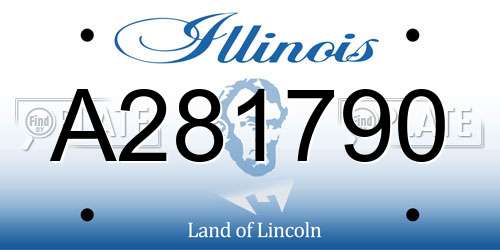 A281790 Illinois License Plate