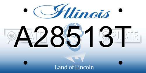 A28513T Illinois License Plate