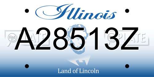 A28513Z Illinois License Plate