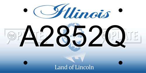 A2852Q Illinois License Plate