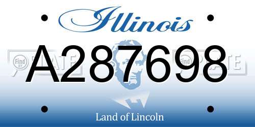 A287698 Illinois License Plate