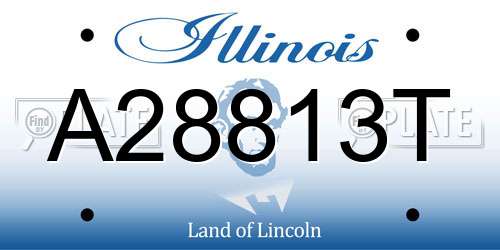 A28813T Illinois License Plate