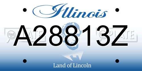 A28813Z Illinois License Plate