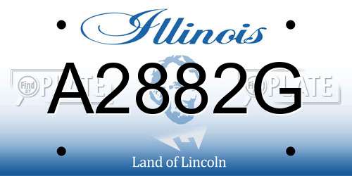 A2882G Illinois License Plate