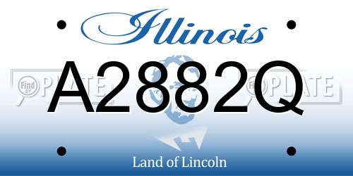 A2882Q Illinois License Plate