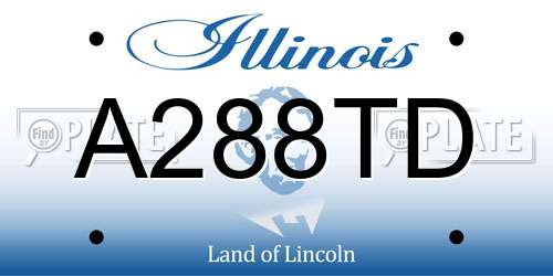 A288TD Illinois License Plate