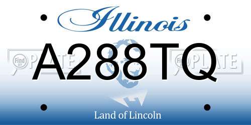 A288TQ Illinois License Plate