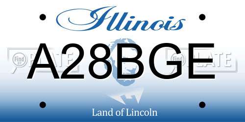 A28BGE Illinois License Plate