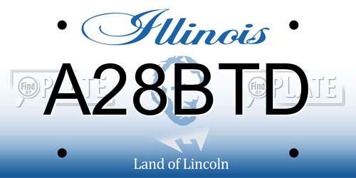 A28BTD Illinois License Plate