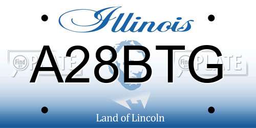 A28BTG Illinois License Plate
