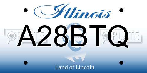 A28BTQ Illinois License Plate