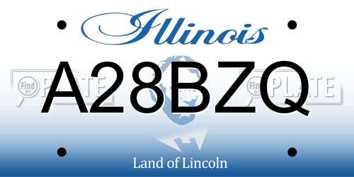 A28BZQ Illinois License Plate