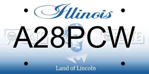 A28PCW Illinois License Plate