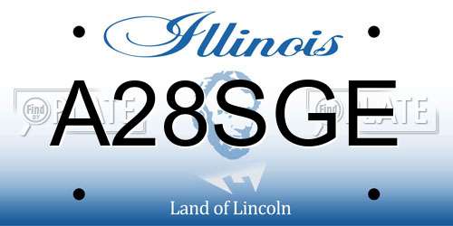 A28SGE Illinois License Plate