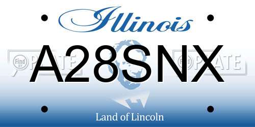 A28SNX Illinois License Plate