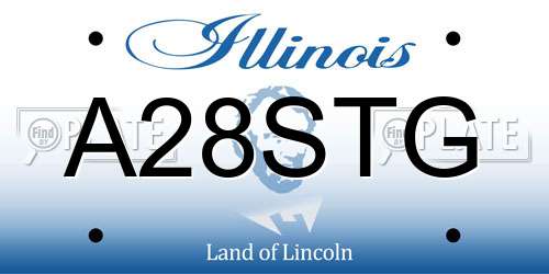 A28STG Illinois License Plate