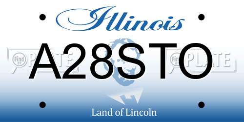 A28STO Illinois License Plate