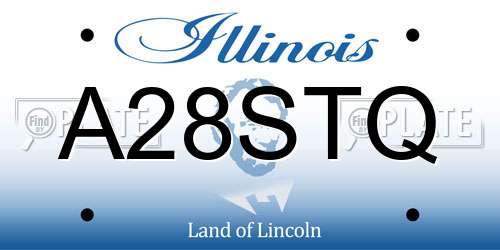 A28STQ Illinois License Plate