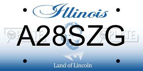 A28SZG Illinois License Plate