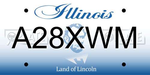 A28XWM Illinois License Plate