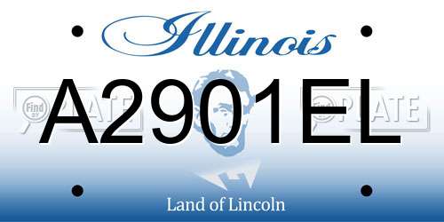 A2901EL Illinois License Plate