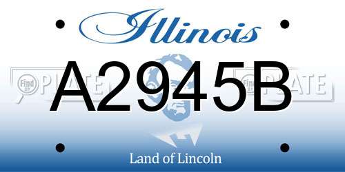 A2945B Illinois License Plate