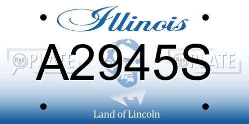 A2945S Illinois License Plate