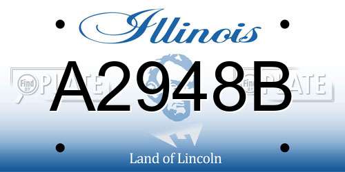 A2948B Illinois License Plate