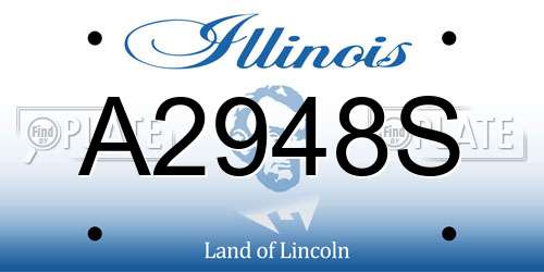 A2948S Illinois License Plate