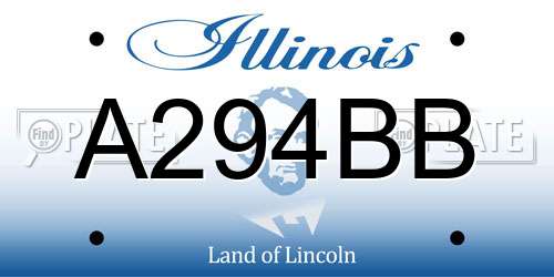 A294BB Illinois License Plate