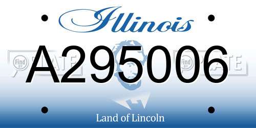 A295006 Illinois License Plate