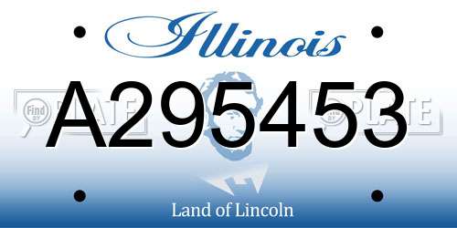 A295453 Illinois License Plate