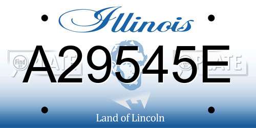 A29545E Illinois License Plate
